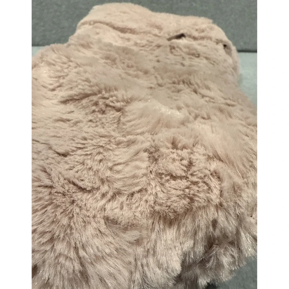 New 2 Blush Pink Faux Fur Christmas Stockings Soft Plush Holiday Decor 18